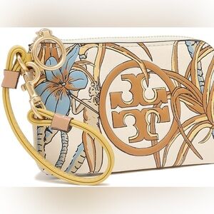 Tory Burch Card Case, French Cream Climbing Palms